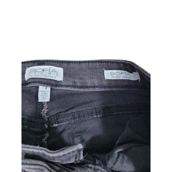 Sofia Vergara Women's Jeans Size 10 Skinny Ankle Stretch Black Rhinestones (32) - Picture 10 of 11